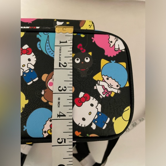 NWT Loungefly Sanrio Hello Kitty Backpack Black Multicolor - Picture 12 of 13